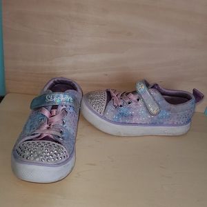 Girls Light Up Purple Skechers